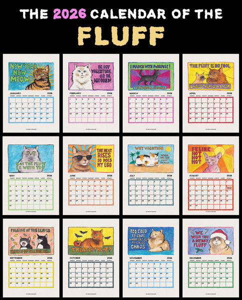2026 calendar of the fluff