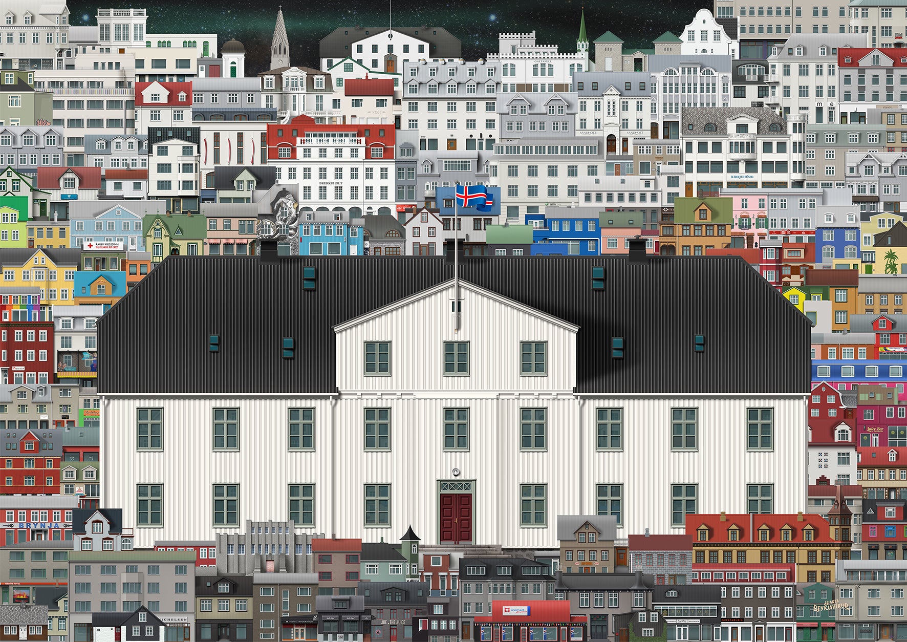 Reykjavíkur veggspjald - Menntaskólinn í Reykjavík